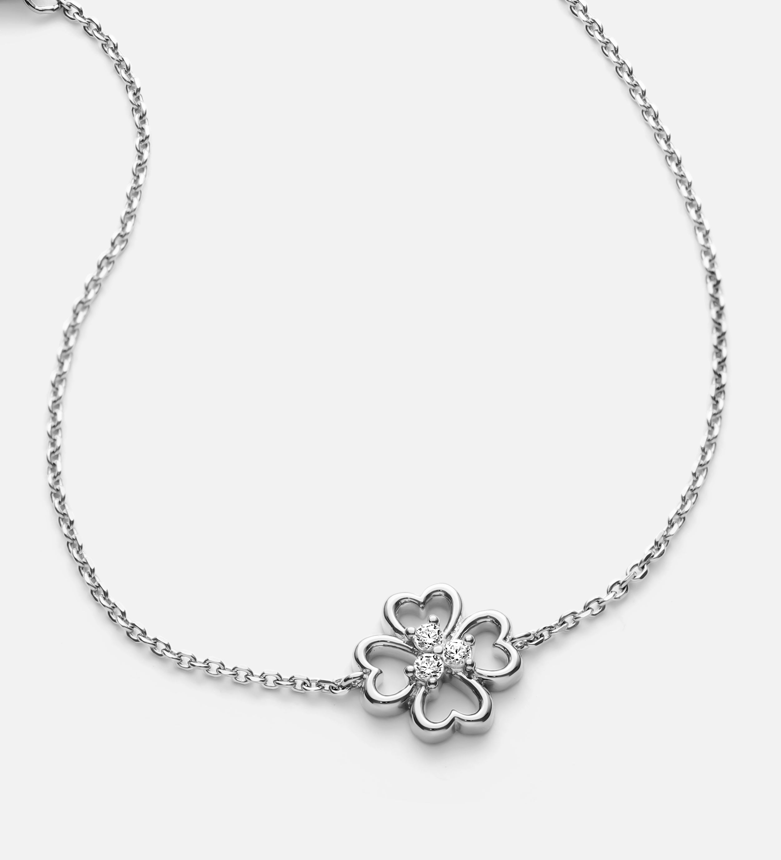 Lucky Clover Bracelet in Silver