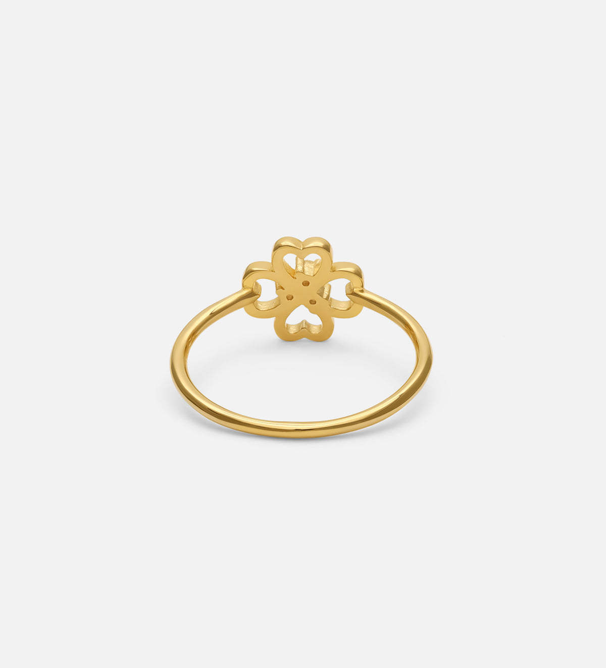 Lucky Clover Ring in 18k Gold Plating on 925 Silver - Ash & Harry