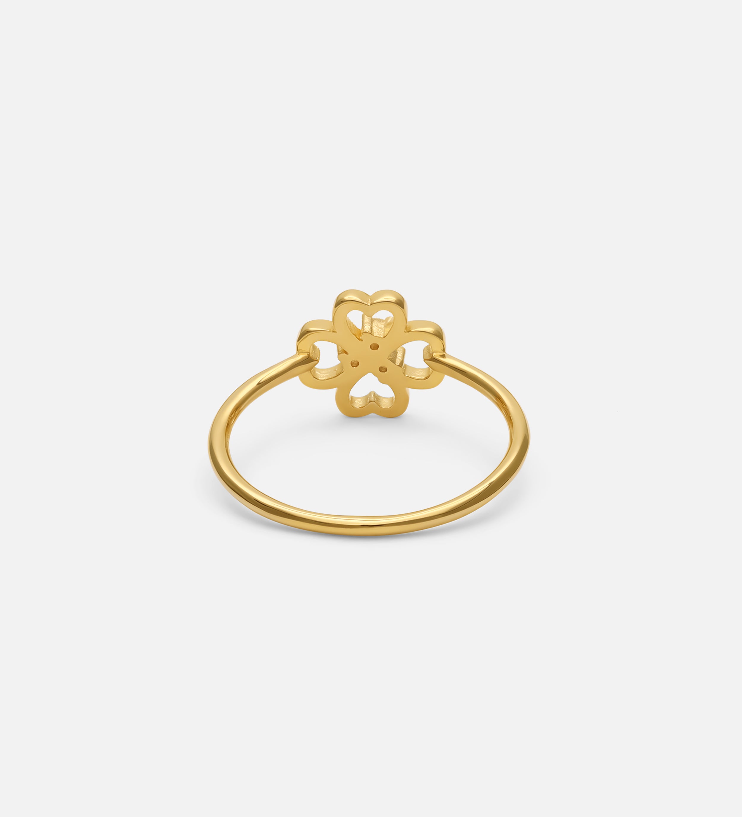 Lucky Clover Ring in Gold
