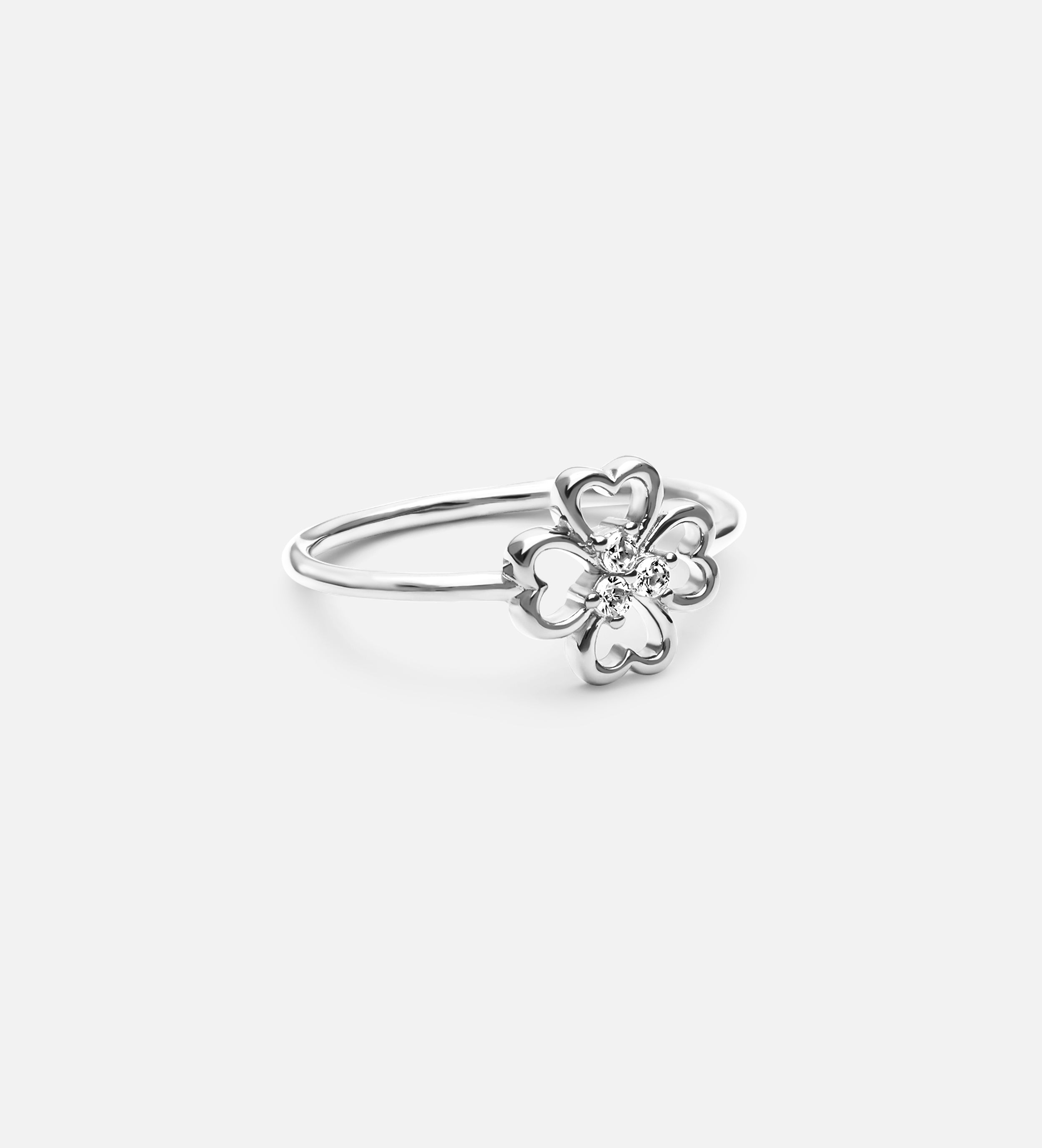 Lucky Clover Ring in Silver