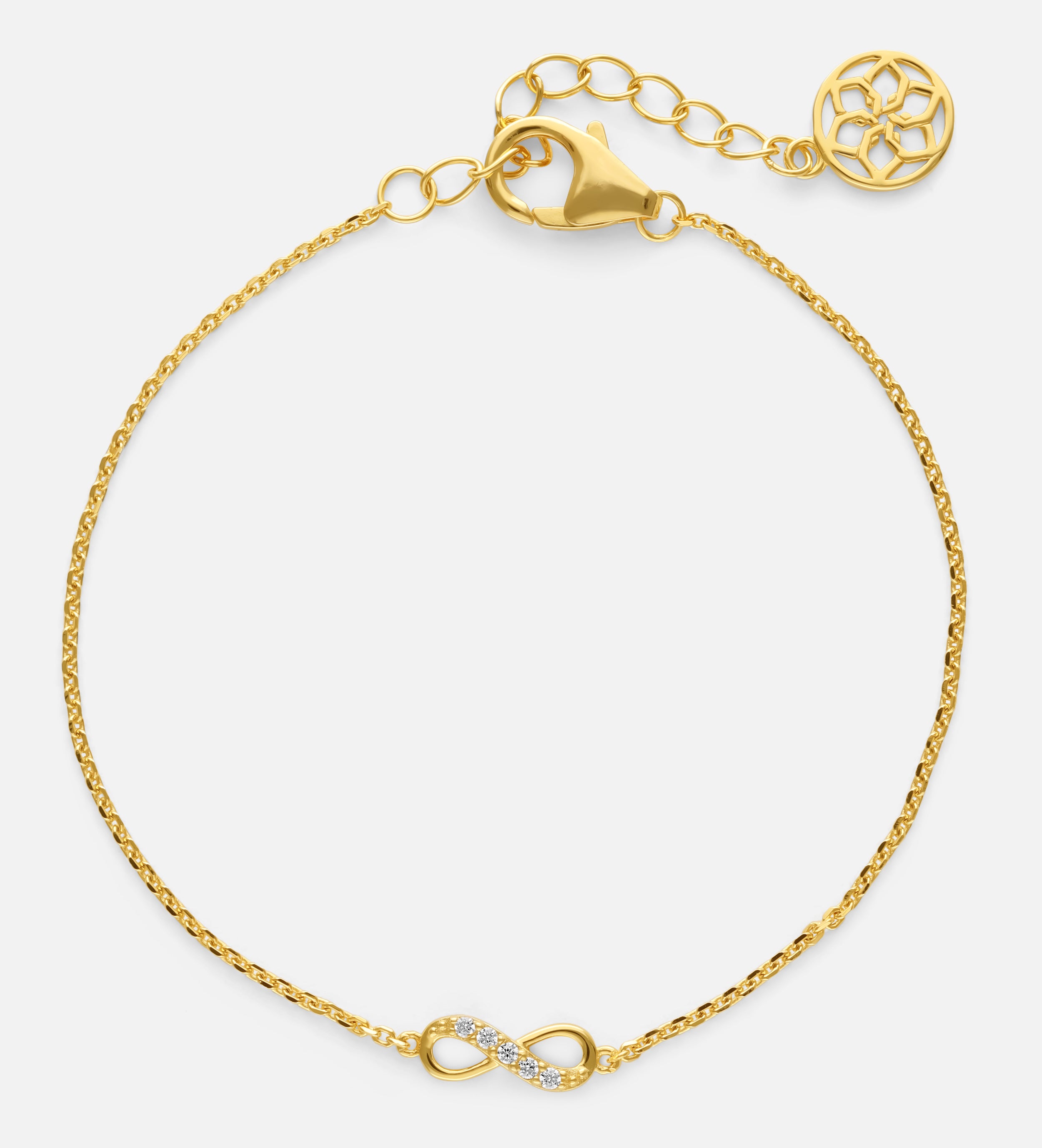 Mini Infinity Pave Bracelet in Gold