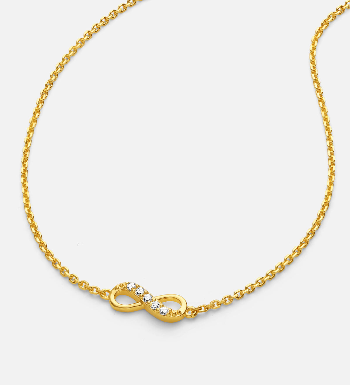 Mini Infinity Pave Bracelet in 18k Gold Plating on 925 Silver - Ash & Harry