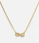 Mini Infinity Pave Necklace in Gold