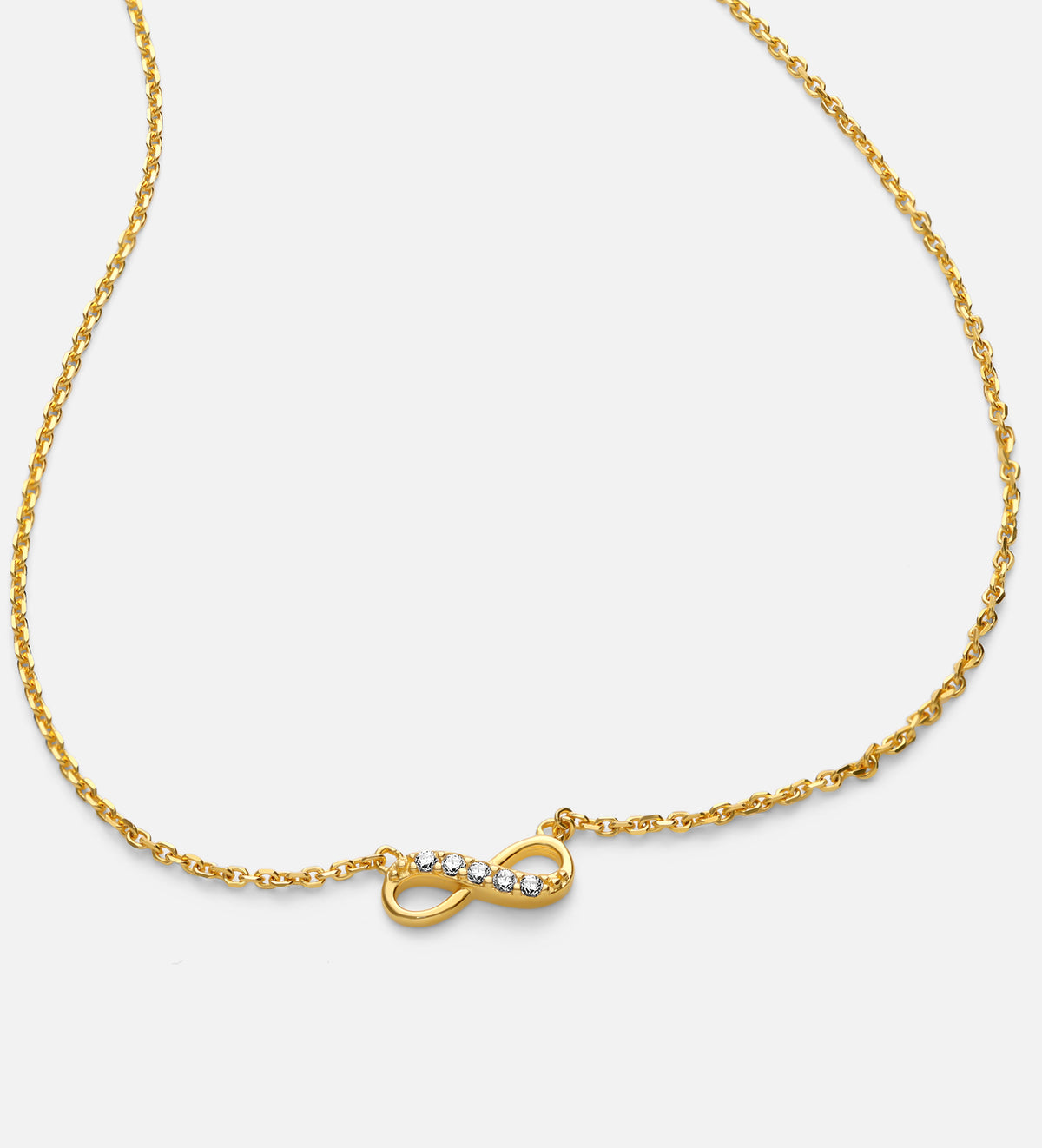Mini Infinity Pave Necklace in 18k Gold Plating on 925 Silver - Ash & Harry