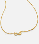 Mini Infinity Pave Necklace in Gold