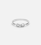 Mini Infinity Pave Ring in Silver