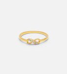 Mini Infinity Pave Ring in Gold