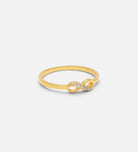 Mini Infinity Pave Ring in Gold