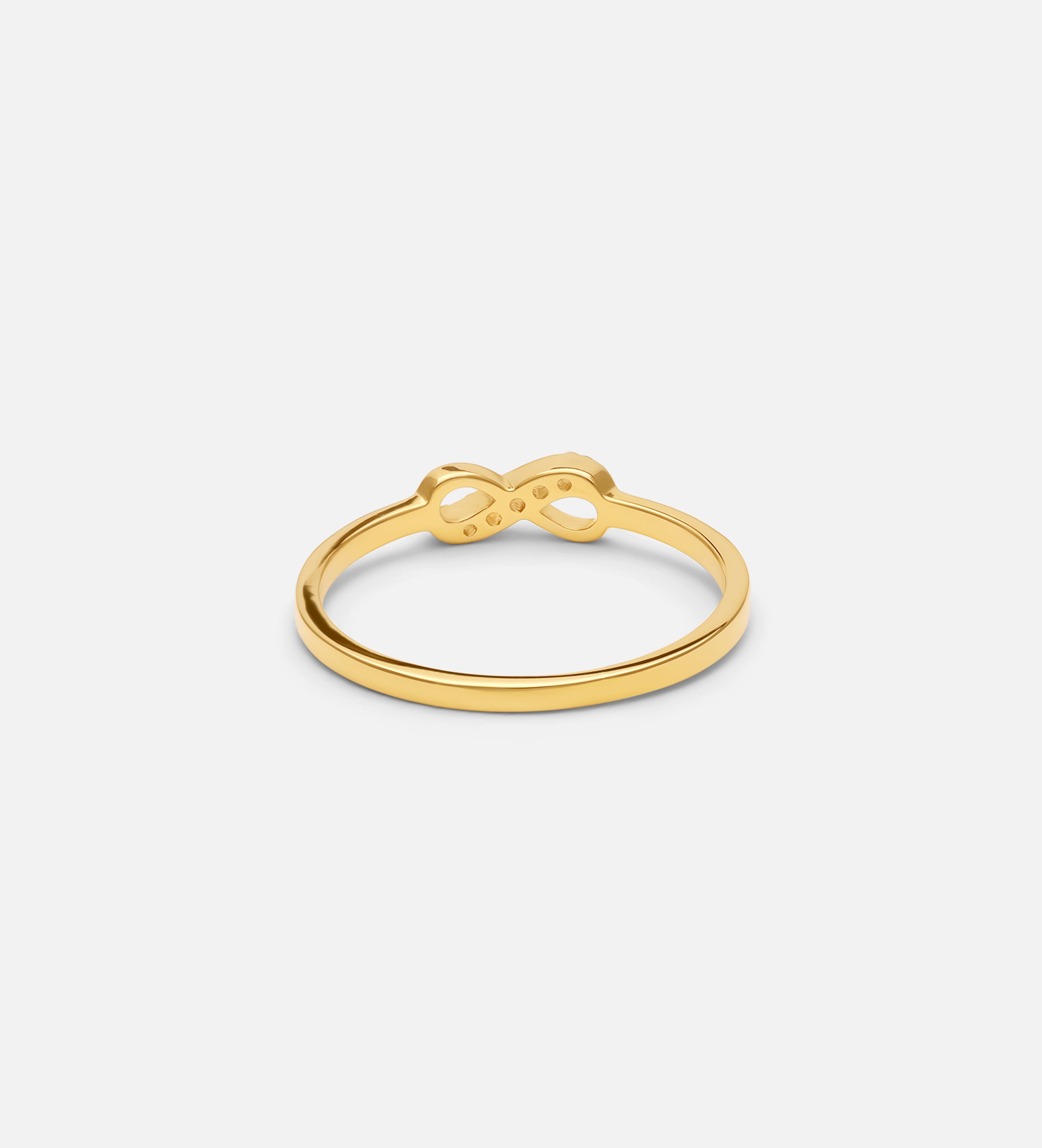 Mini Infinity Pave Ring in Gold