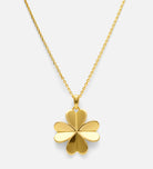 Origami Heart Clover Necklace in Gold