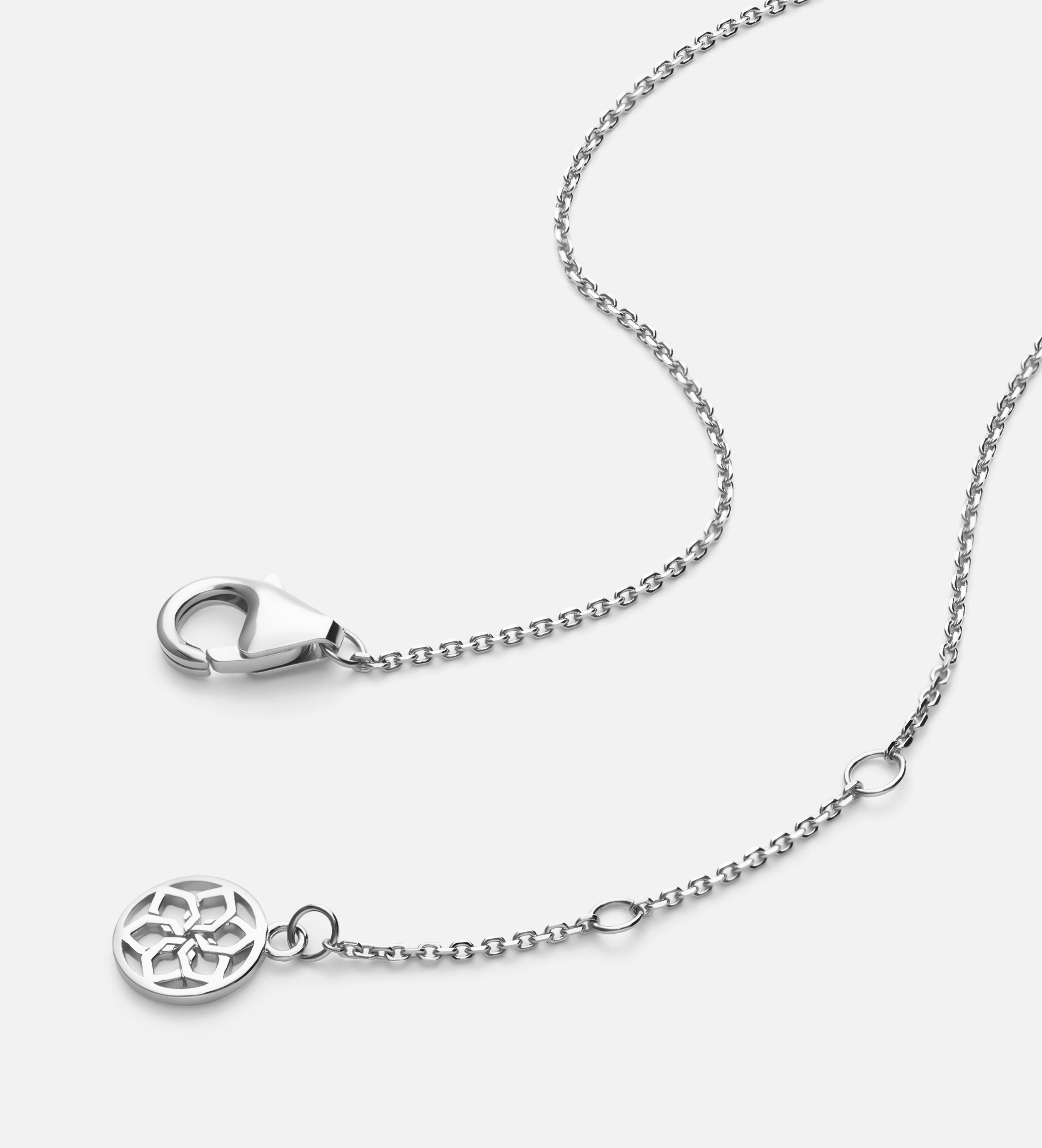 Pave Butterfly Silhouette Necklace in Silver