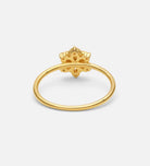 Pave Flower Ring in Gold