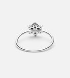Pave Flower Ring in Silver