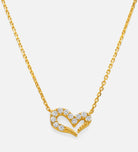 Pave Heart Silhouette Necklace in Gold