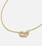 Pave Heart Silhouette Necklace in Gold