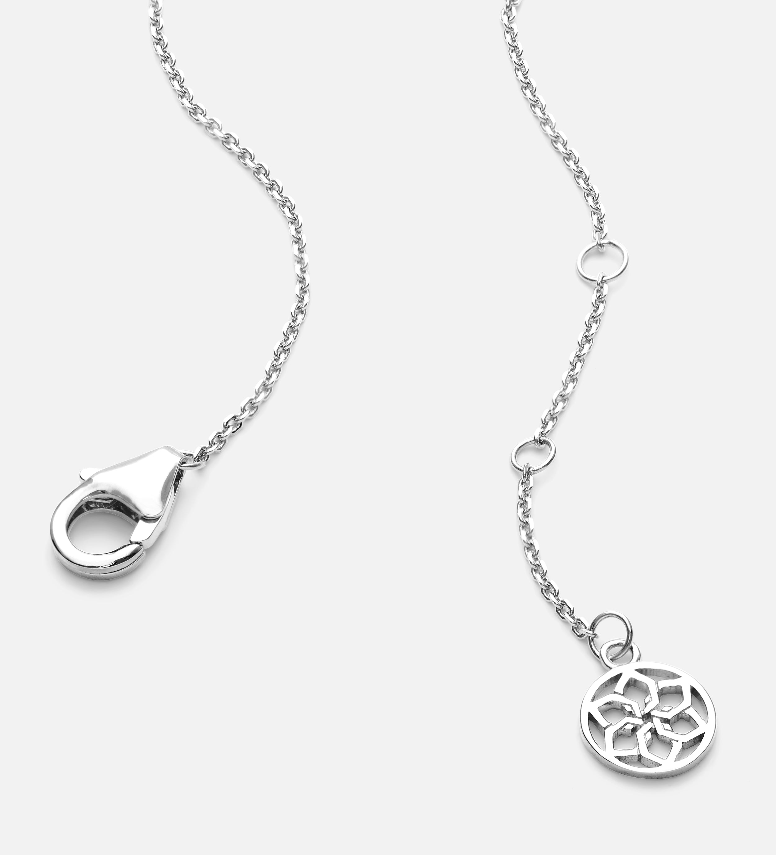 Pave Heart Silhouette Necklace in Silver