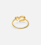 Pave Heart Silhouette Ring in Gold