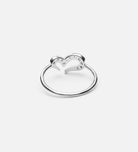 Pave Heart Silhouette Ring in Silver