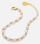 Pearl Beaded Bracelet in Gold