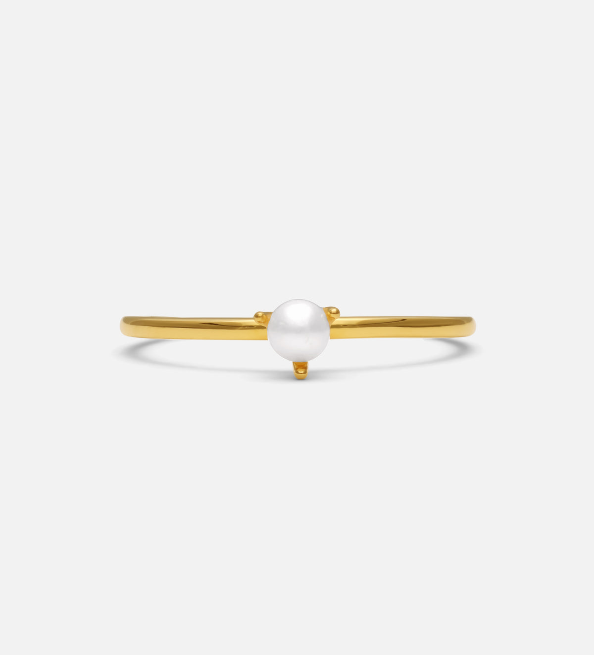 Pearl Stacker Ring in 18k Gold Plating on 925 Silver - Ash & Harry