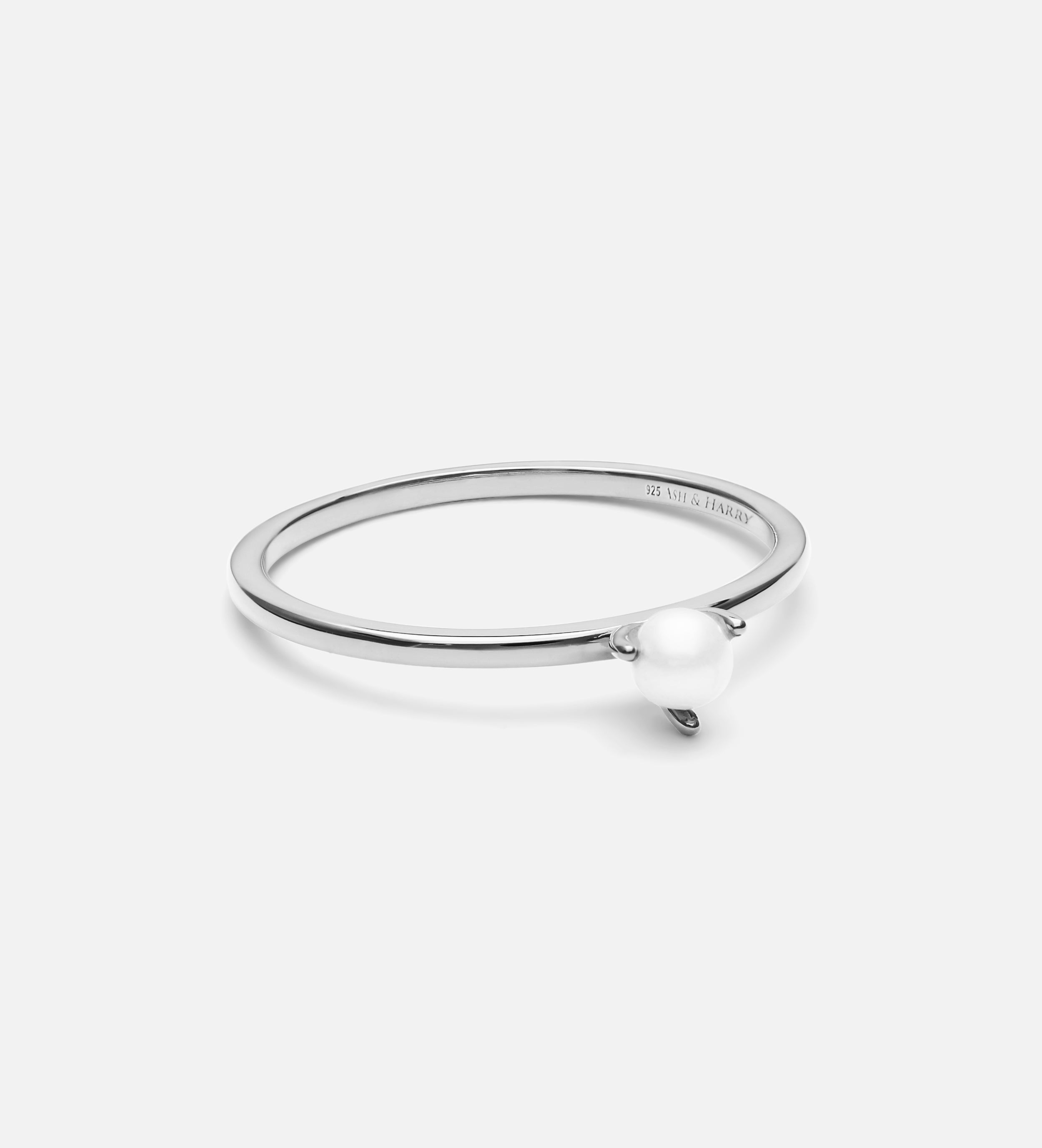 Pearl Stacker Ring in Silver