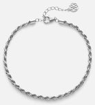 Rope Chain Anklet in Silver