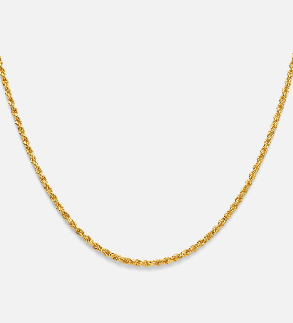 Rope Chain Necklace in 18k Gold Plating on 925 Silver - Ash & Harry