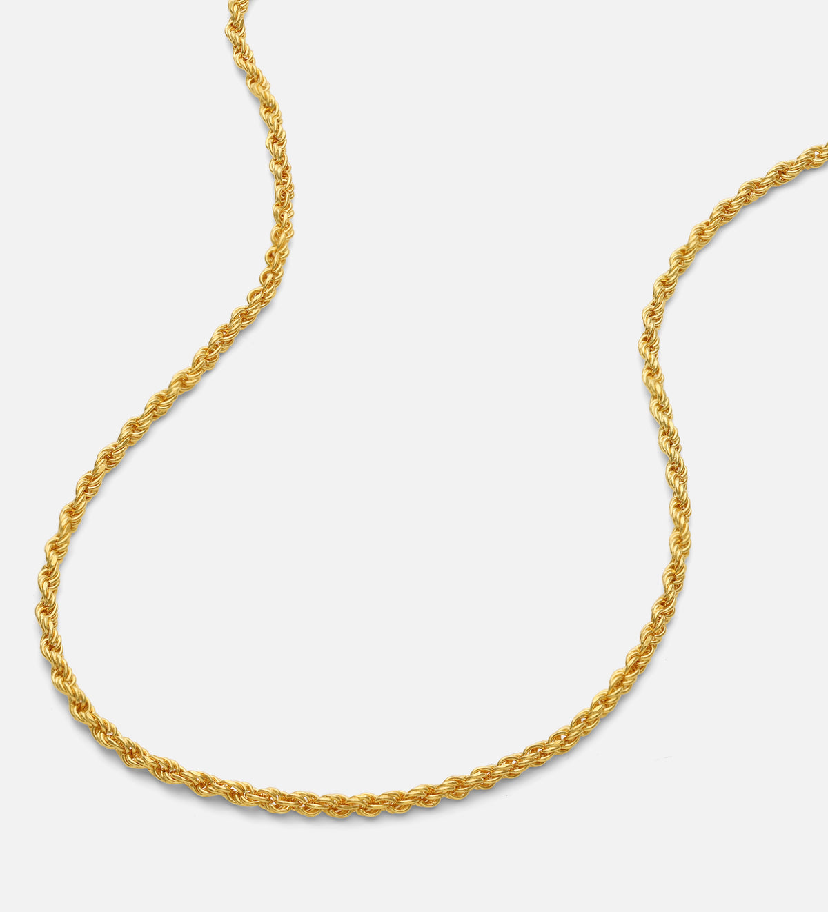 Rope Chain Necklace in 18k Gold Plating on 925 Silver - Ash & Harry