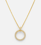 Gemstone Ring Necklace in Gold