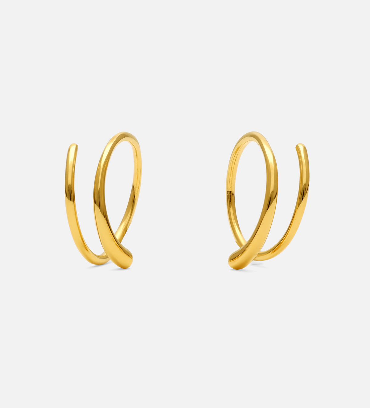 Spiral Hoops in 18k Gold Plating on 925 Silver - Ash & Harry