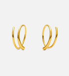 Spiral Hoops in Gold