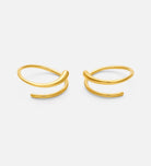 Spiral Hoops in Gold