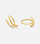 Spiral Hoops in Gold