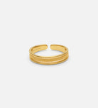 Textured Triple Stacking Ring in Gold
