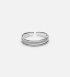 Textured Triple Stacking Ring in Silver