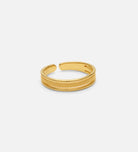 Textured Triple Stacking Ring in Gold