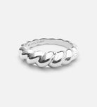 Thin Croissant Ring in Silver