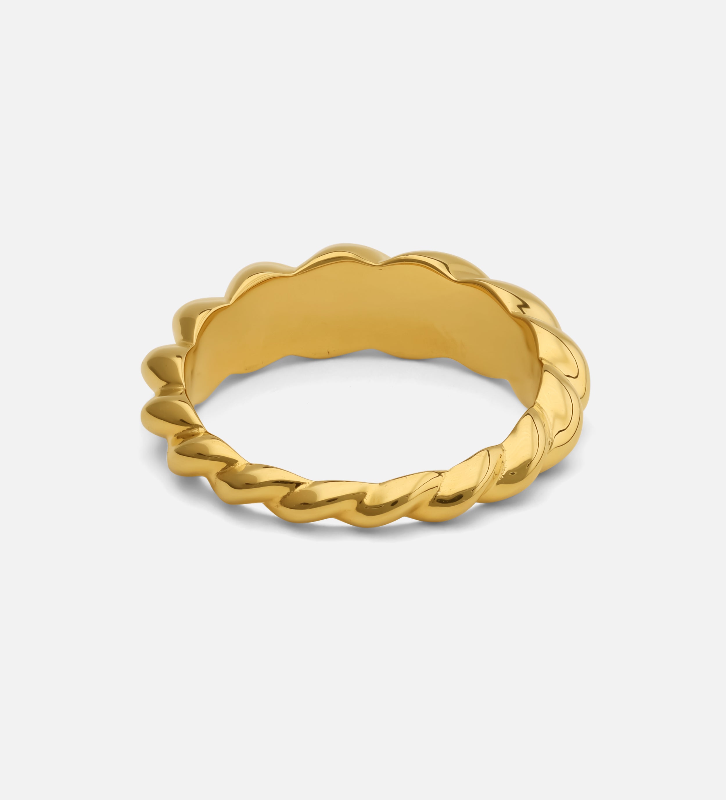 Thin Croissant Ring in Gold