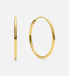 Thin Large Hoops in Gold