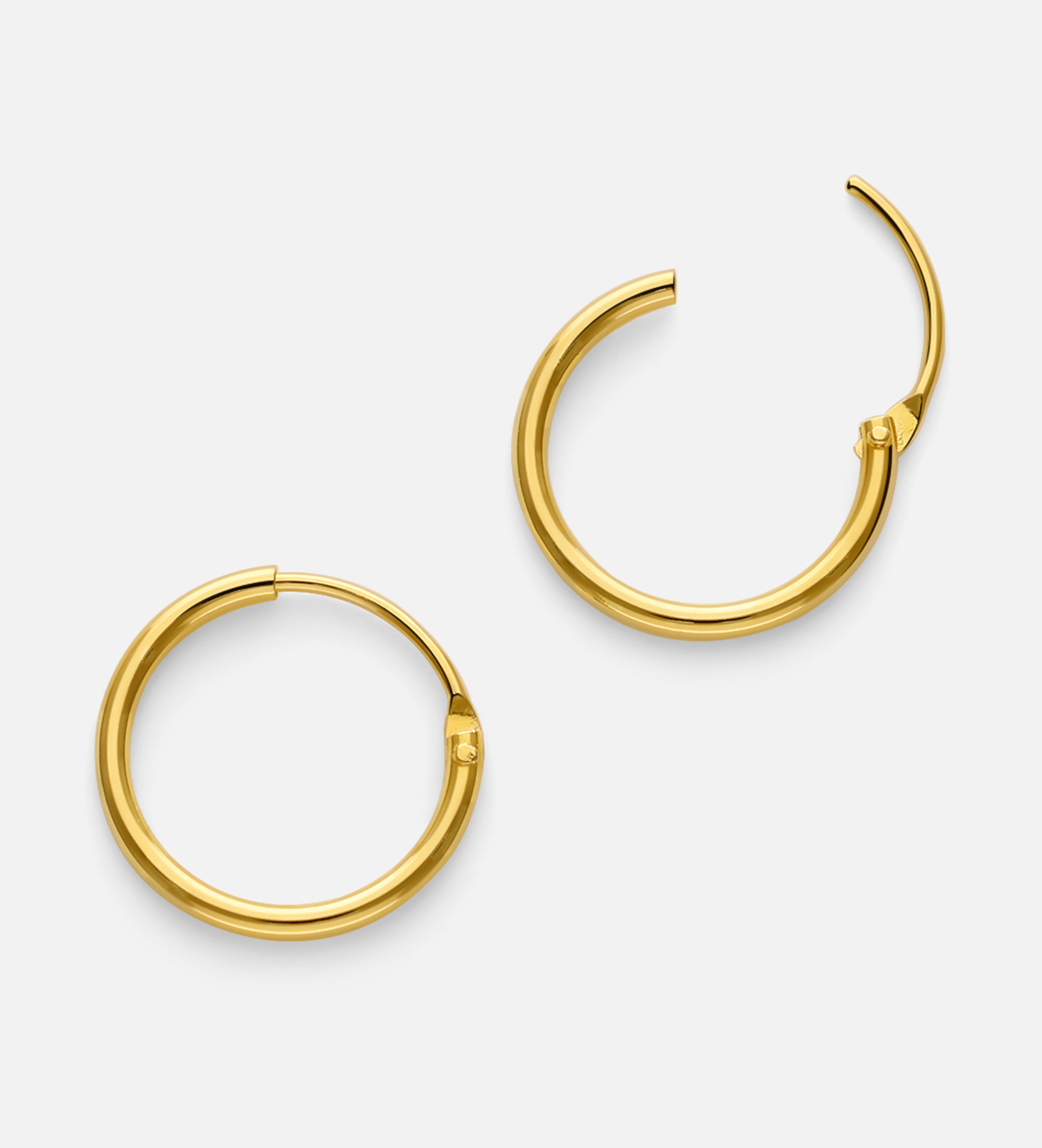 Thin Small Hoops in Gold