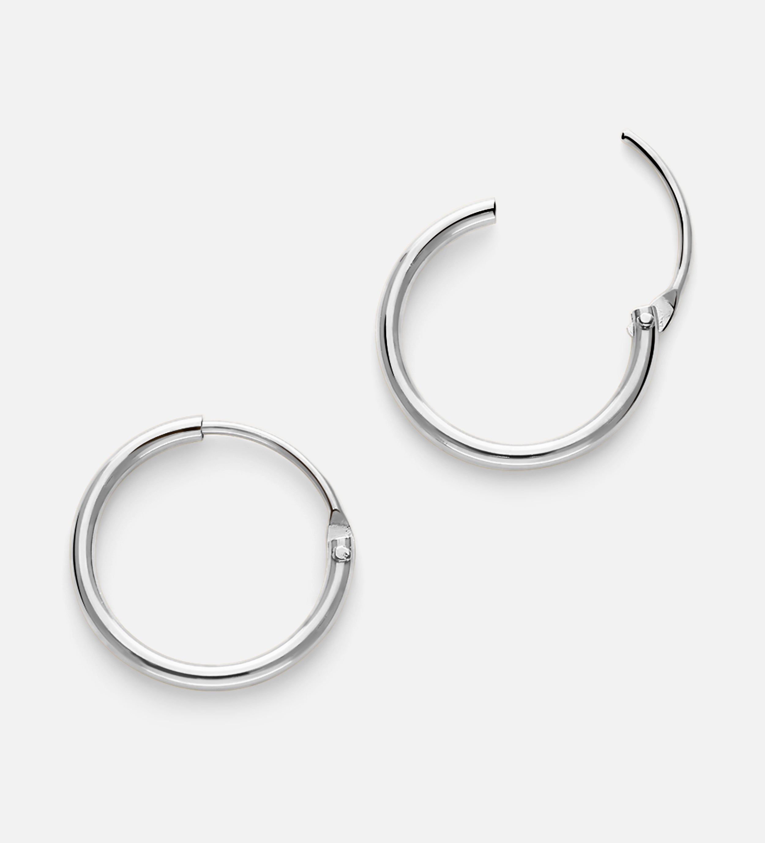 Thin Small Hoops in Silver