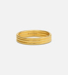 Trio Band Stacker Ring in Gold