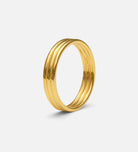 Trio Band Stacker Ring in Gold