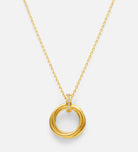 Triple Ring Necklace in Gold