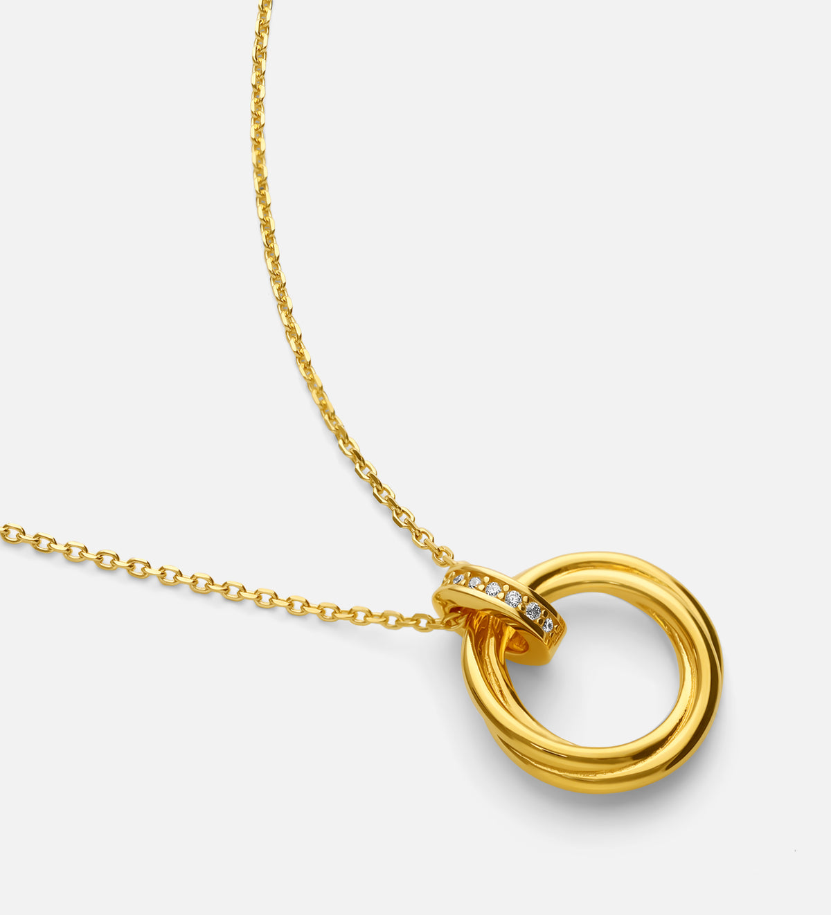 Triple Ring Necklace in 18k Gold Plating on 925 Silver - Ash & Harry