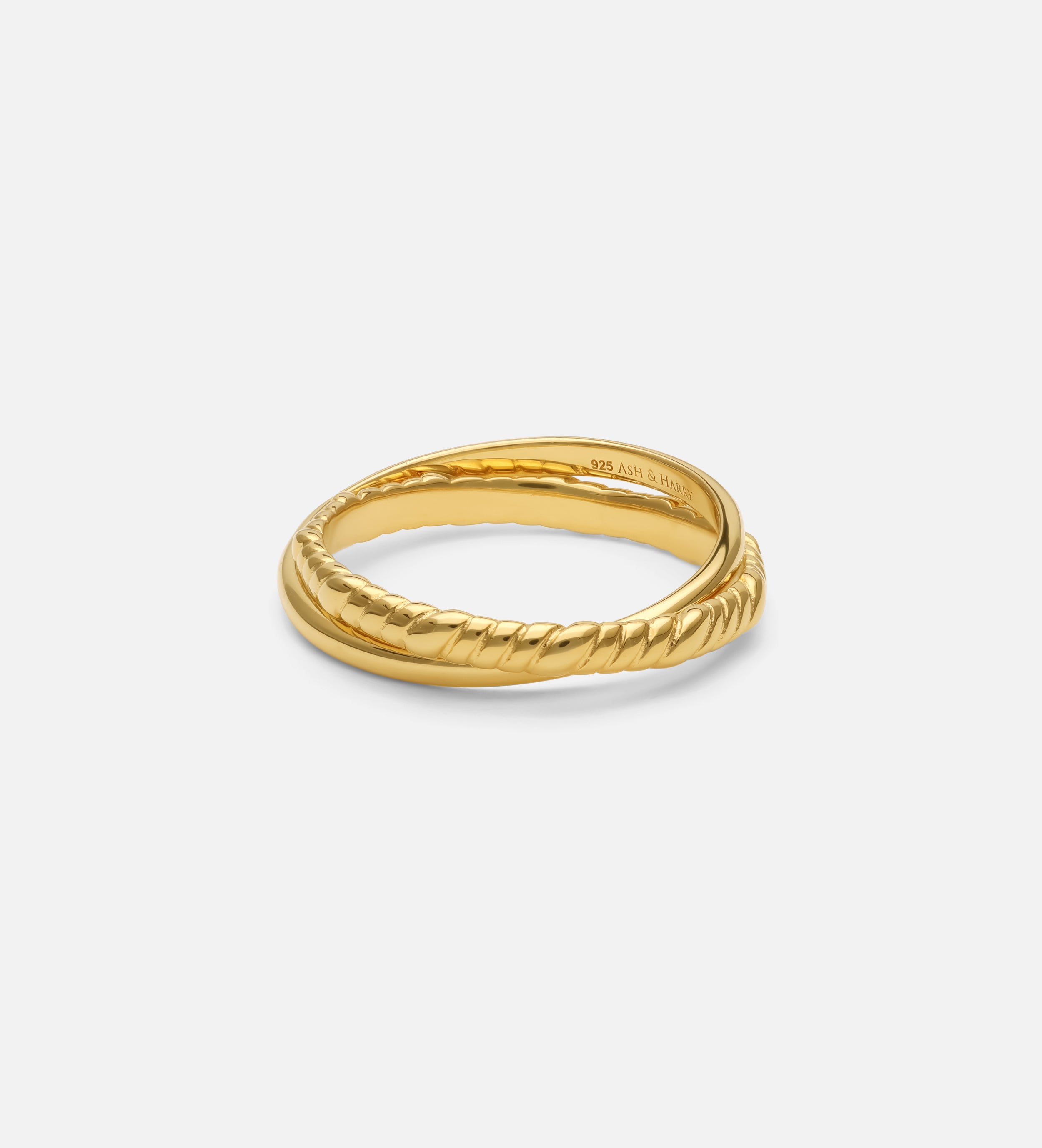 Intertwined Duo Ring in Gold