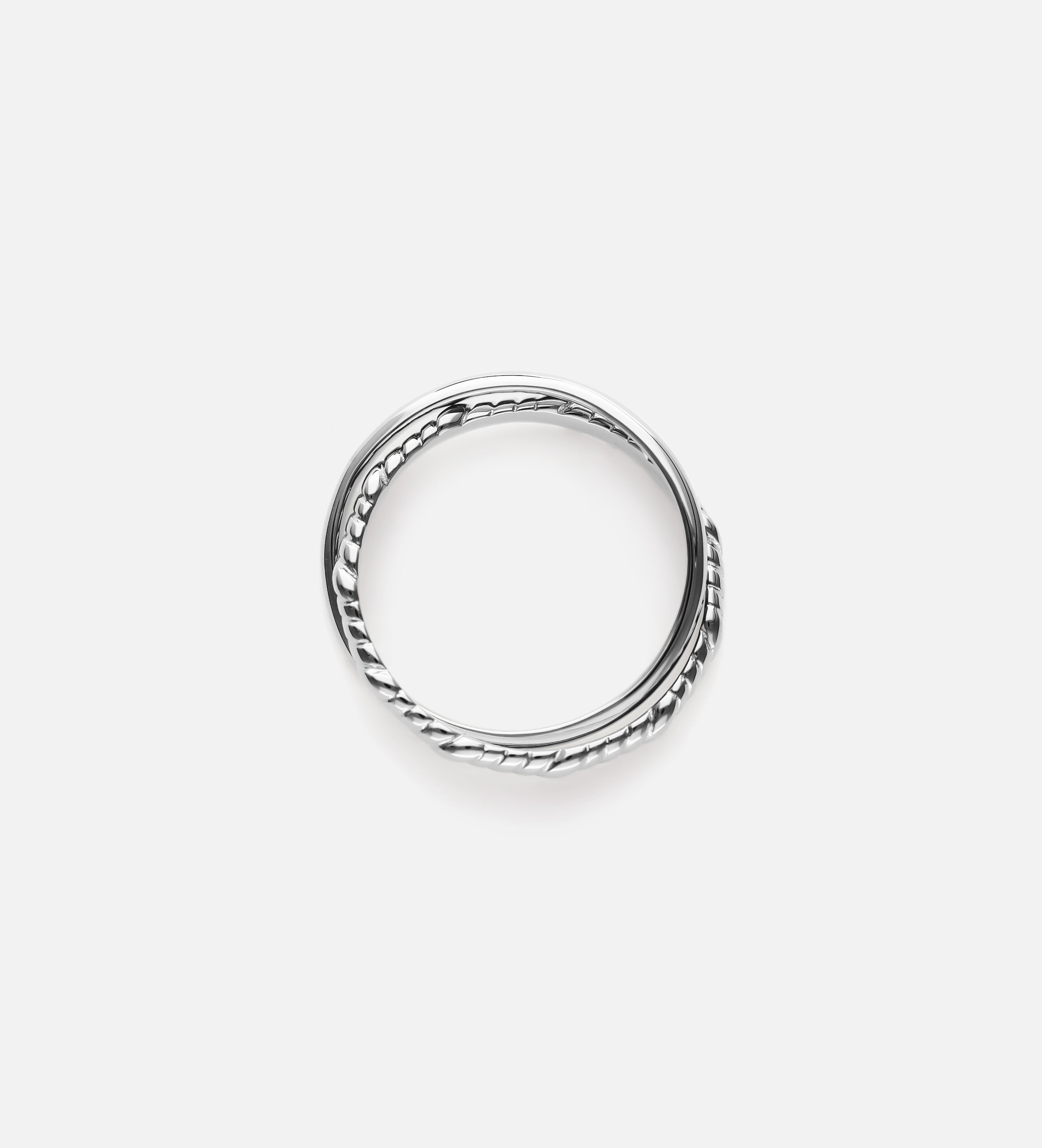 Intertwined Duo Ring in Silver