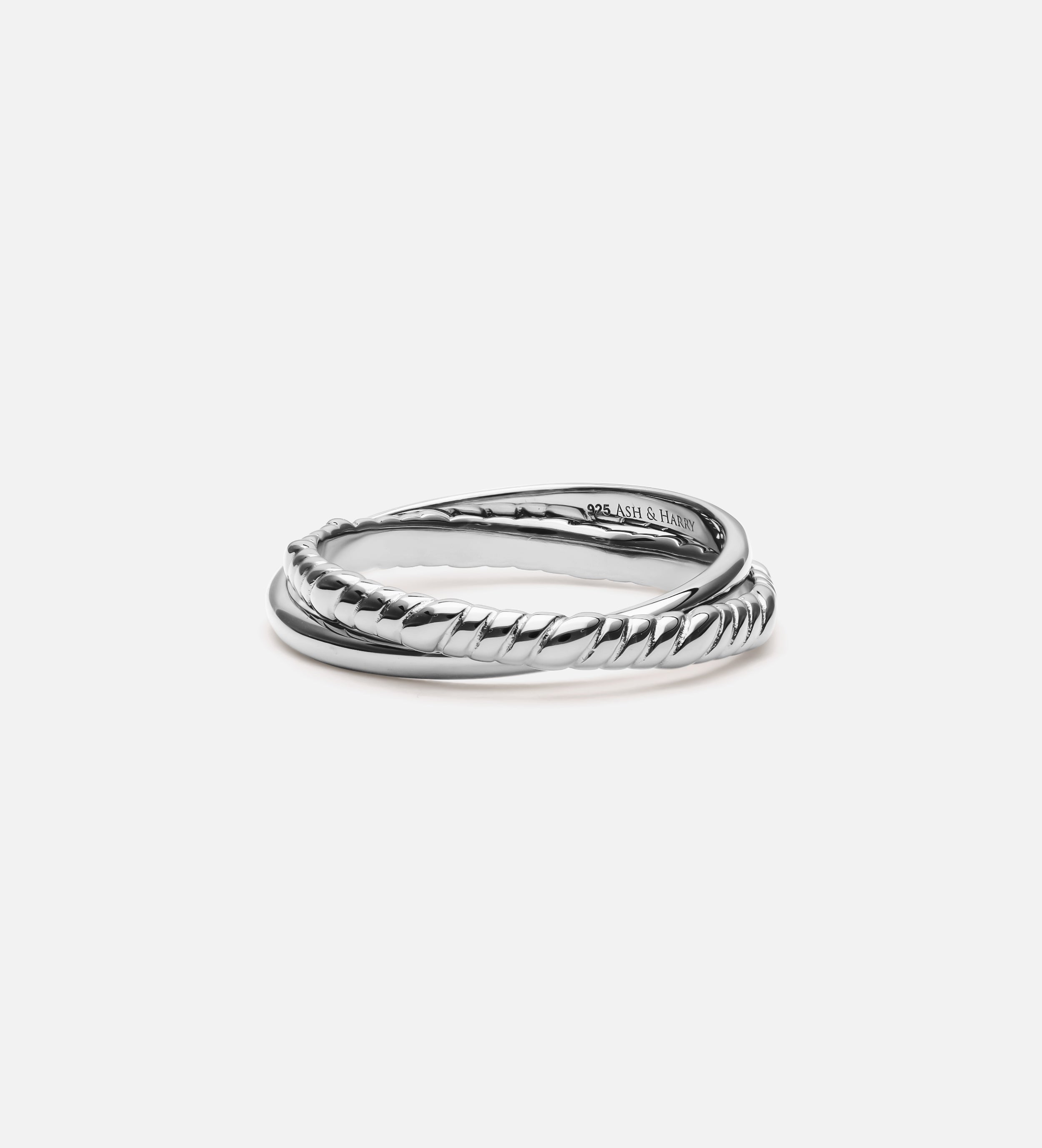 Intertwined Duo Ring in Silver
