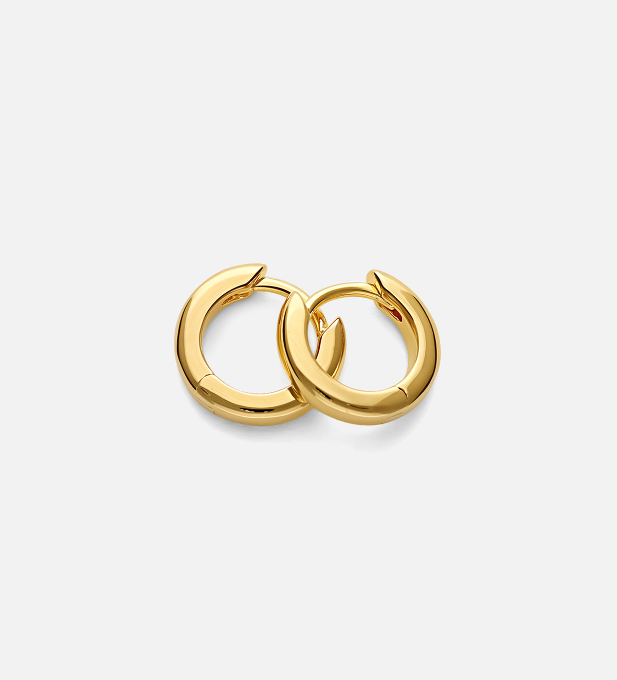 Tube Huggie Hoops in 18k Gold Plating on 925 Silver - Ash & Harry
