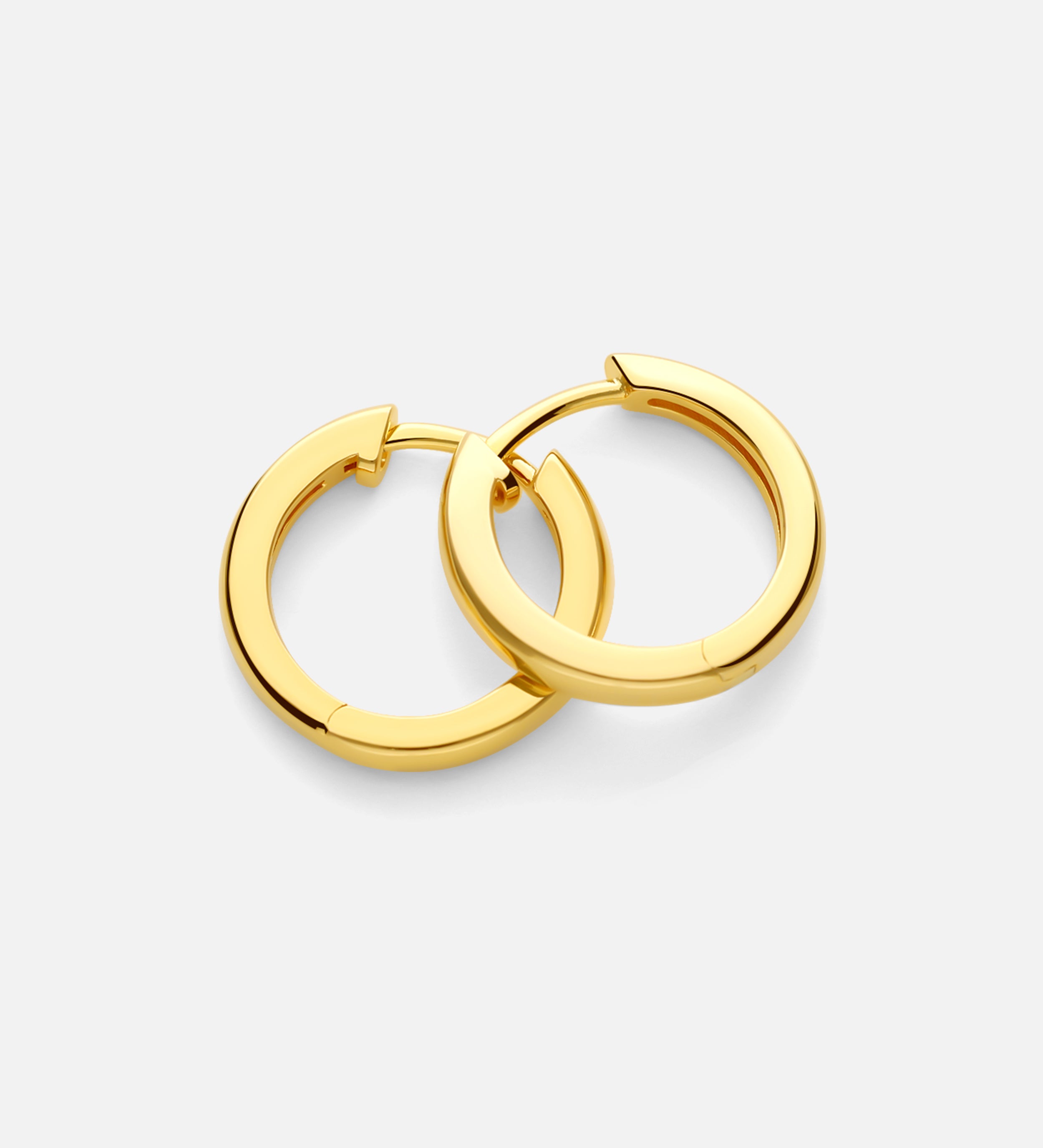 Tube Medium Hoops in Gold